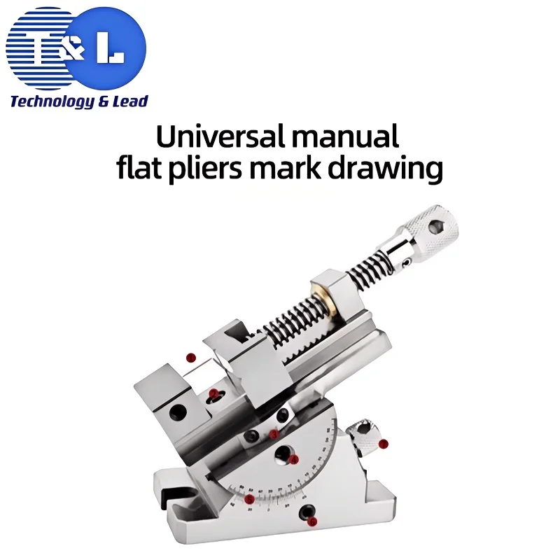 Universal Precision Flat Pliers 360 Degrees Rotation Adjustable Angle Sine Tilting Vice Grinder Manual Force Precision CNC Tools 5