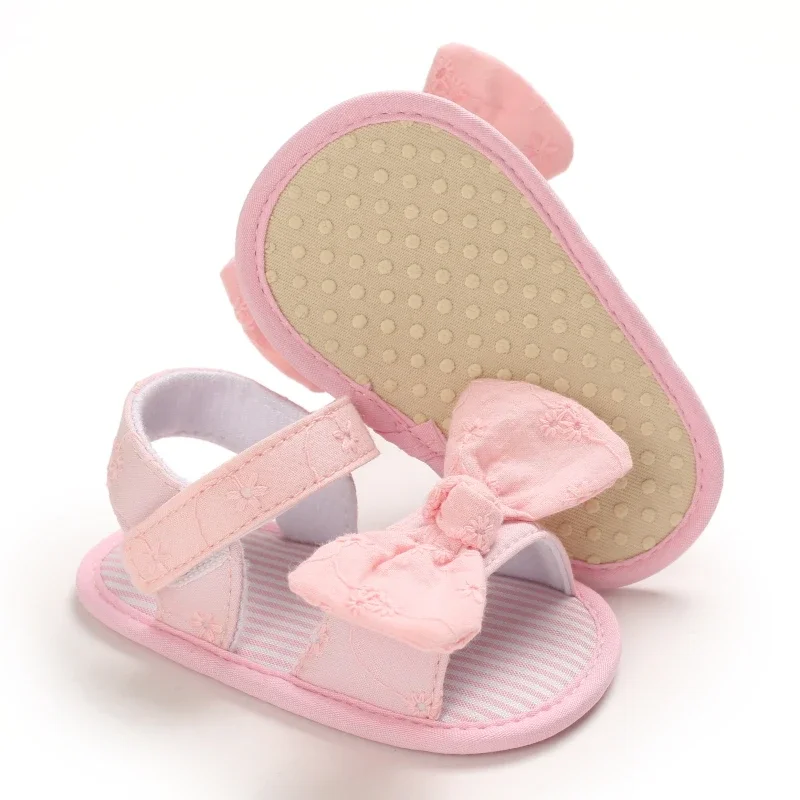 Soft Sole Anti-Slip Bowknot Crib Shoes for Infant Baby Girl
