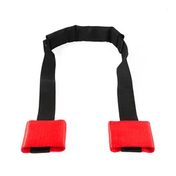Universal Motorcycle Handlebar Transport Tie - Down Strap - Durable Nylon Webbing Accessory (Red)