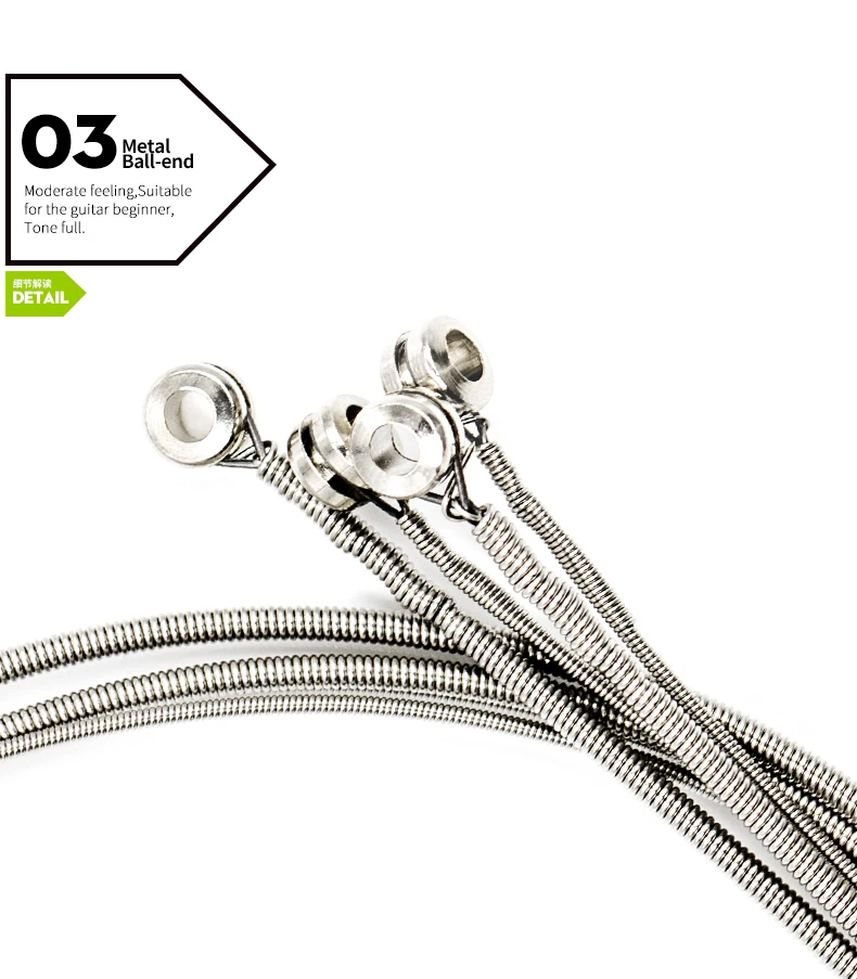 Orphee E-Bass-Saite, Kohlenstoffstahl, sechseckige Legierung, Anfänger-Übung, professionelle Saiten, E-Bass-Zubehör, Teile – Detail 5