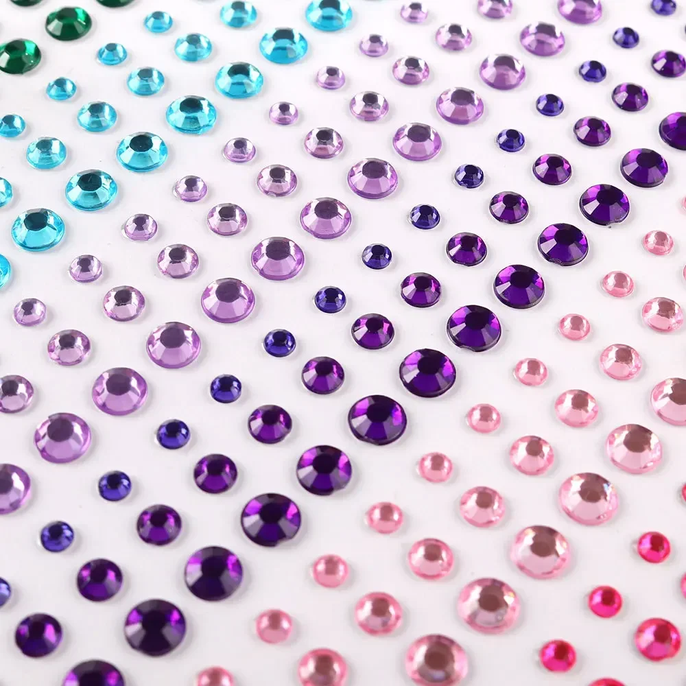 Face Decorations Rhinestone Stickers for Music Festival Halloween Party Mobile Crystal Sticker Children Toy DIY Diamond Stickers 3