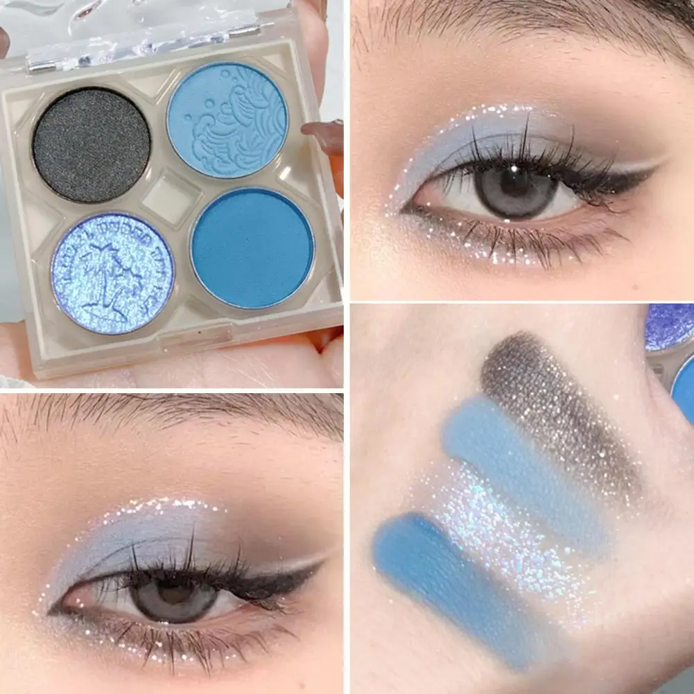 

Eyeshadow Four-colors Long Lasting Cosmetic Matte Pearly Glitter Eyeshadow Pigment Beauty Accessory