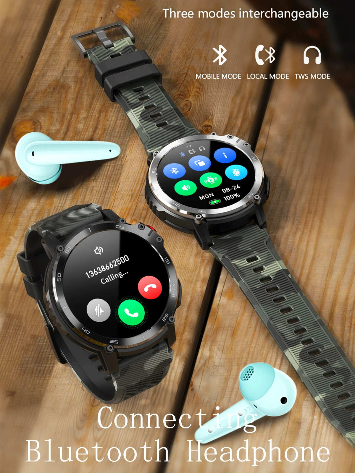 LEMFO reloj inteligente hombre C22 smartwatch 4G ROM 1G RAM relojes  inteligentes 400Mah relogio inteligente smart watch 2023 IP68 impermeable  relojes electrónicos Llamada Bluetooth 1.6 inch Support connecting headphone