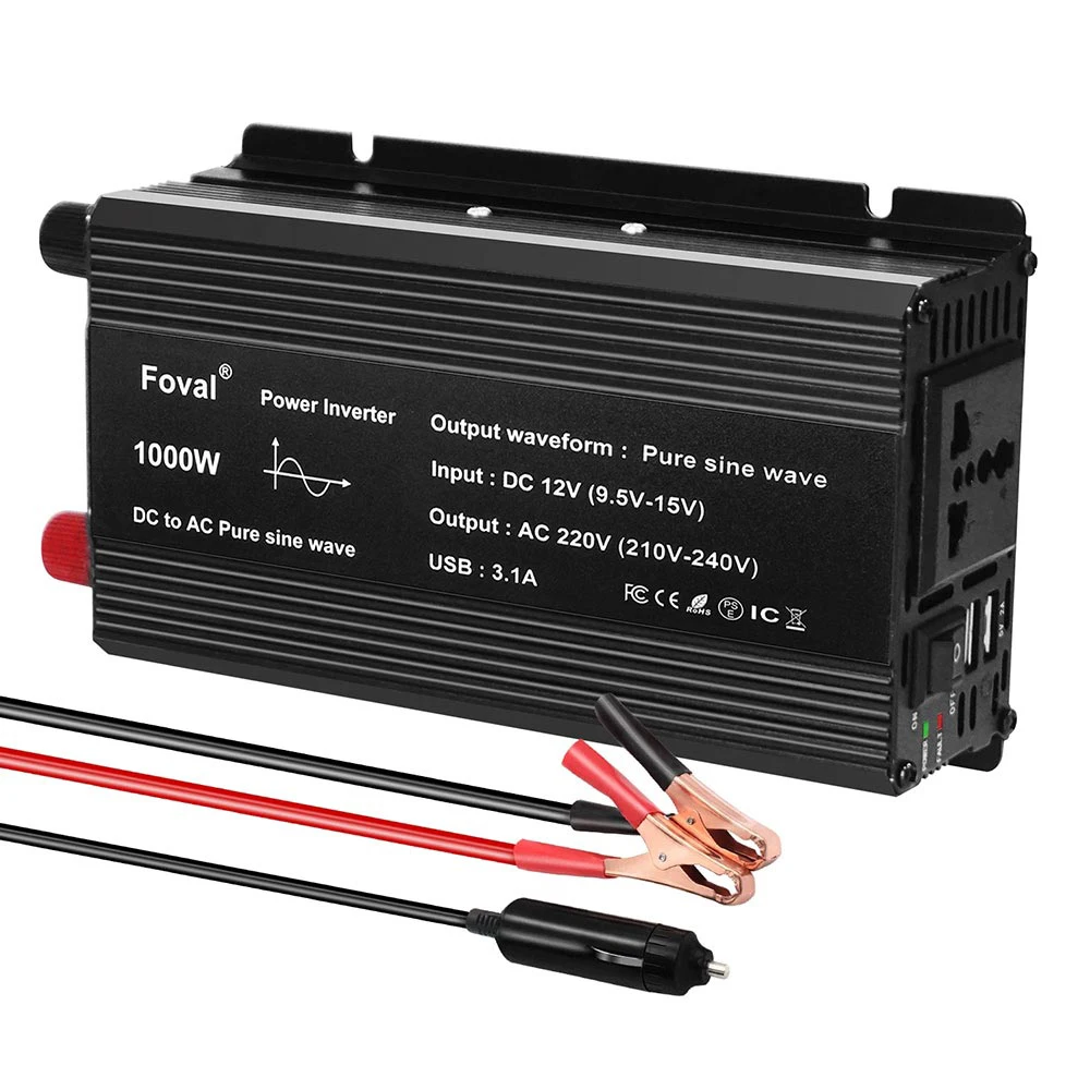

12v ~ 220v 1500W Pure Sine Wave Inverter 12V 230V Pure Sine Converter Power Supply DC AC Voltage Adapter Module Transmission