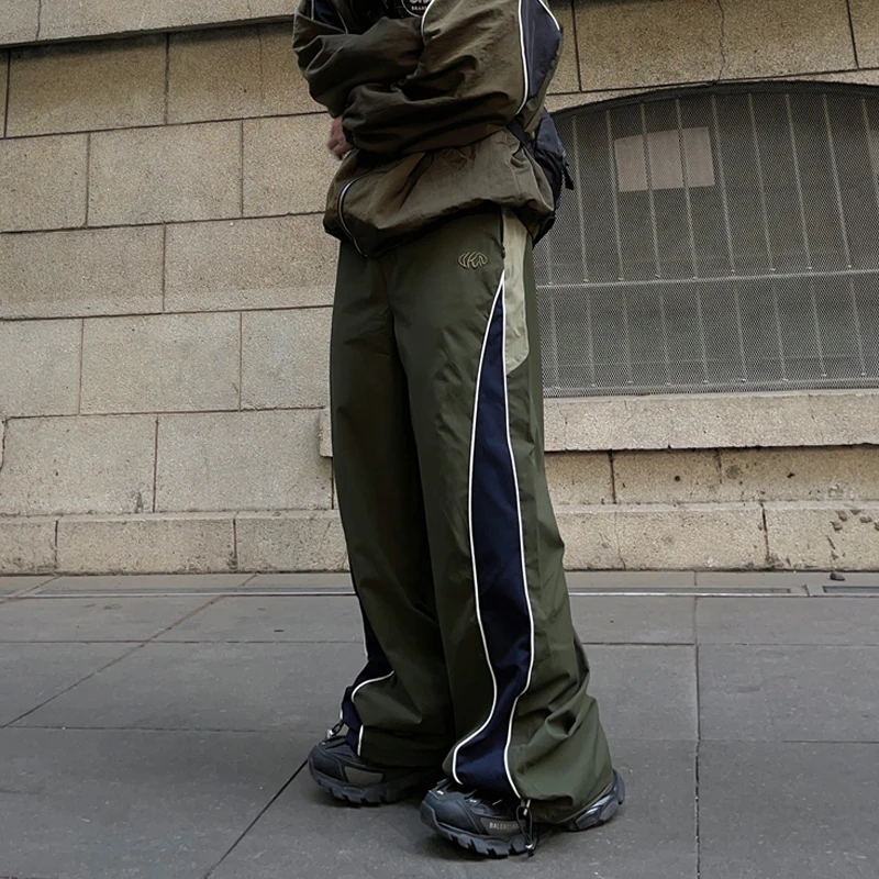 Men'S Y2K Clothes Tracksuits Loose Wide Leg Cargo Jogging Track Pants Couple Korean Fashion Clothing Sweatpants Techwear Women