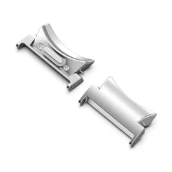 Stainless Steel Button Adapter for Watchband Strap - 1 Pair 20mm/22mm (Silver)