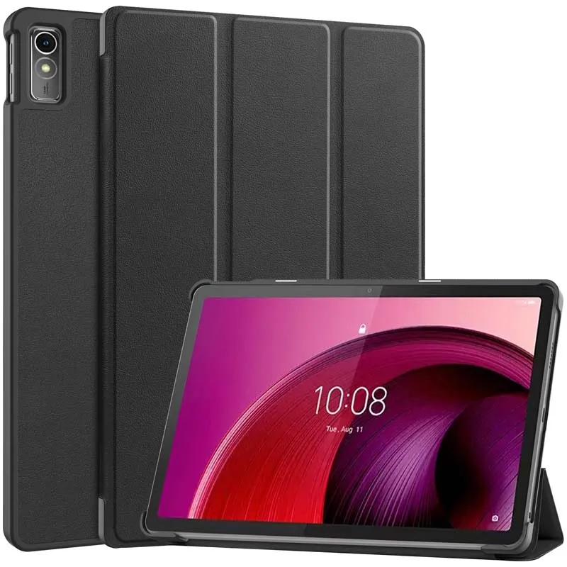 FKQLH Coque Pour Lenovo Tab M10 5G 10,6'', Silicone Enfants Housse De Protection Poids Léger Stand Coque Cover Pour Lenovo Tab M10 5G 10,6'' TB-360ZU, Noir