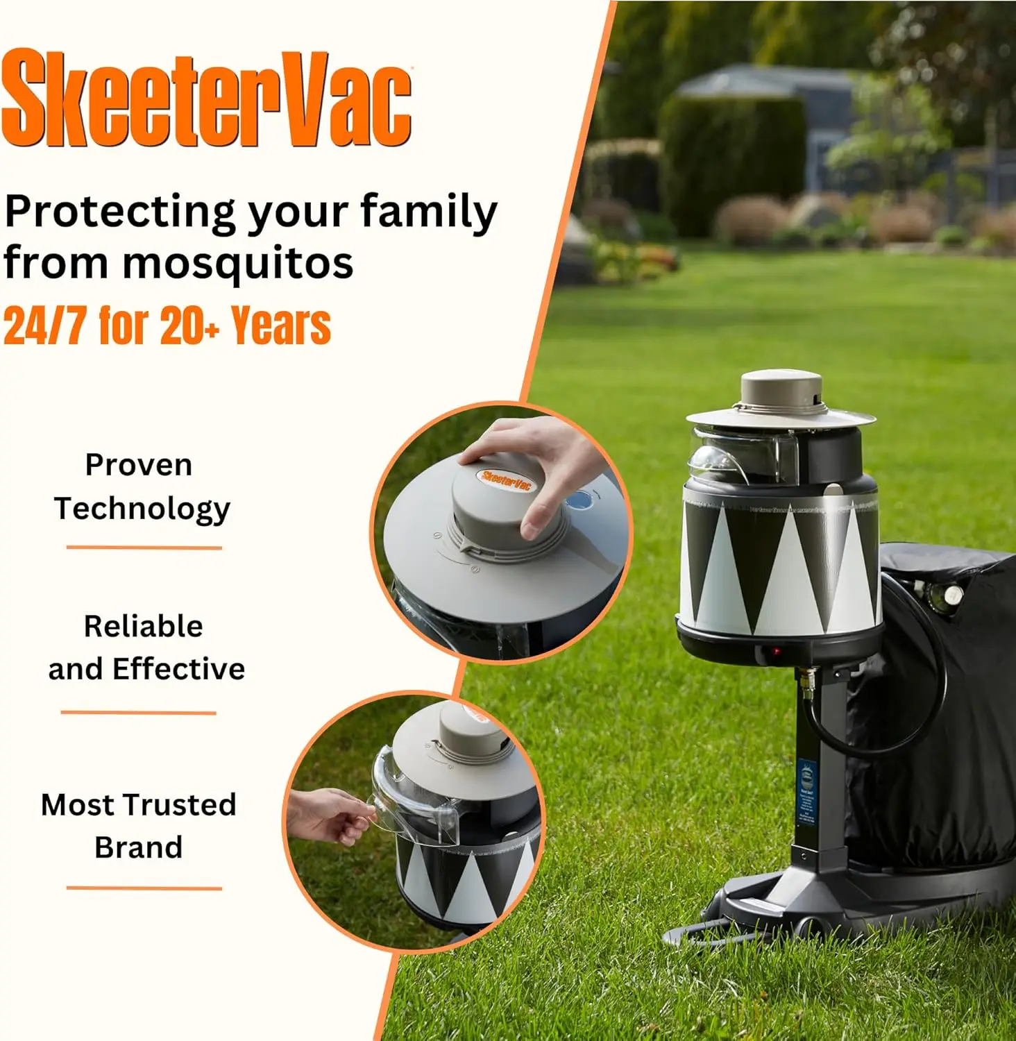 SV3100 Mosquito Killer, Attractant, Lure, and Eliminator for Backyard Insects-Up to 1 Acre Coverage