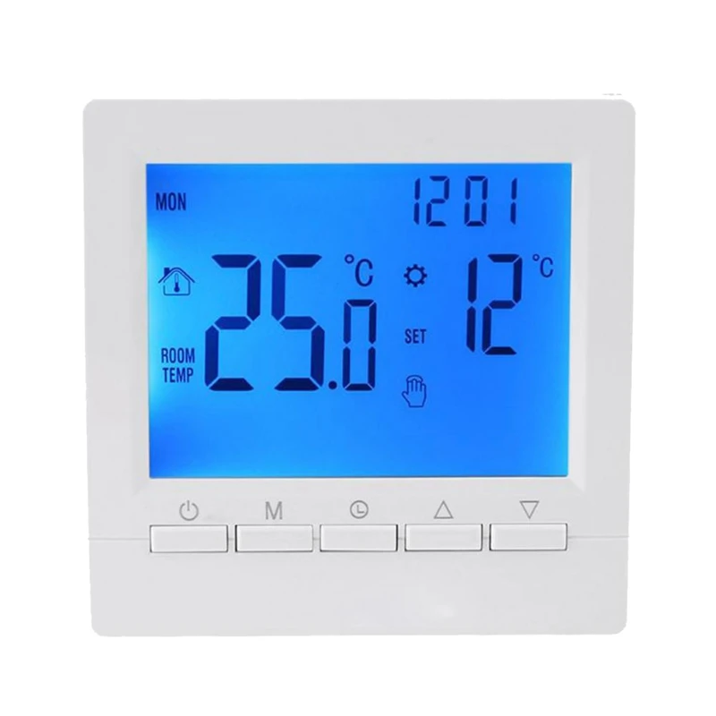

Smart Home Thermostat Temperature Controller With Backlight LCD Large Screen Wall Room Heating Temperature Controller Blue Light