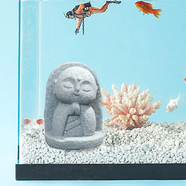 Sculpture de Bouddha du Vermont, Artisanat Fait à la Main, Mini Poisson Délicat, Décor Précieux pour Chambre à Coucher, Cour, Étagère, Extérieur, Jouets de Maison 4