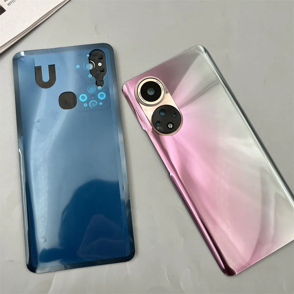 Honor 50 NTH-AN00 NTH-NX9 배터리 뚜껑 커버 교체 부품 후면 하우징 케이스 Honor50 (카메라 렌즈 및 접착제 포함)