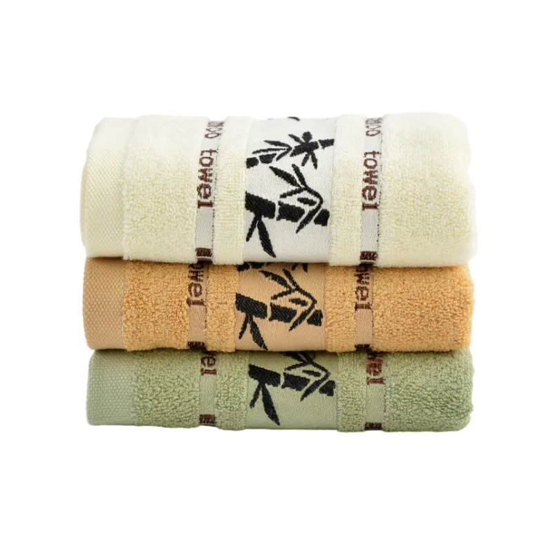 

Inyahome 100% Bamboo Fiber Fabric Hand Face Towels Bathroom Jacquard Bath Towels Sets Breathable Luxury Green Shower Towels 타월