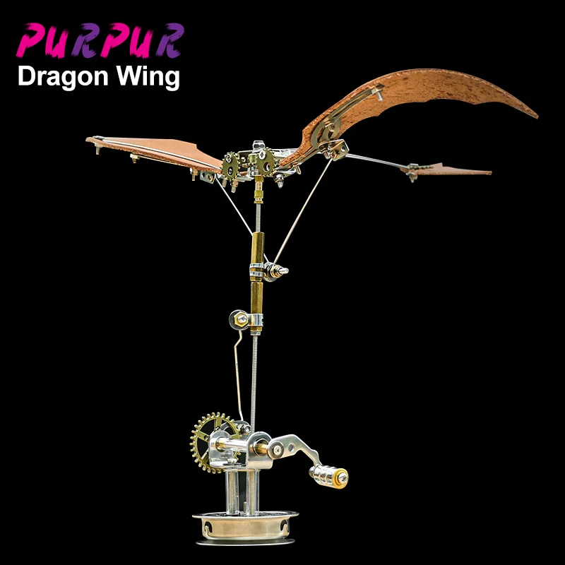 Mechanical Party DIY Punk 3D Dragon Wing Metal Assembly Model