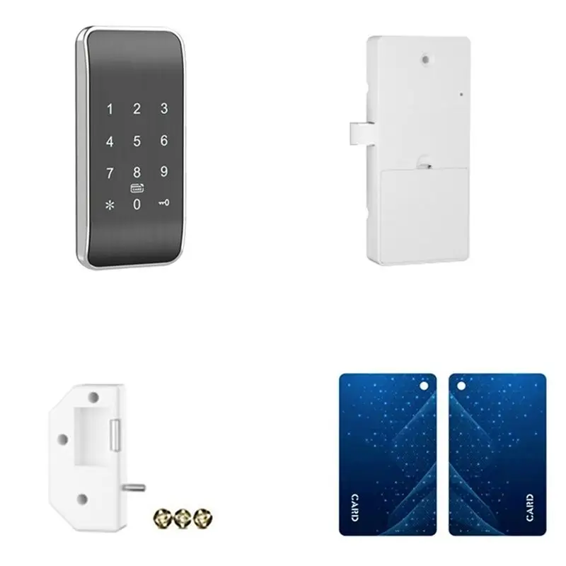 2월 무선 출입 통제 디지털 키패드 전화/RFID/카드 번호 사물함용 캐비닛 잠..