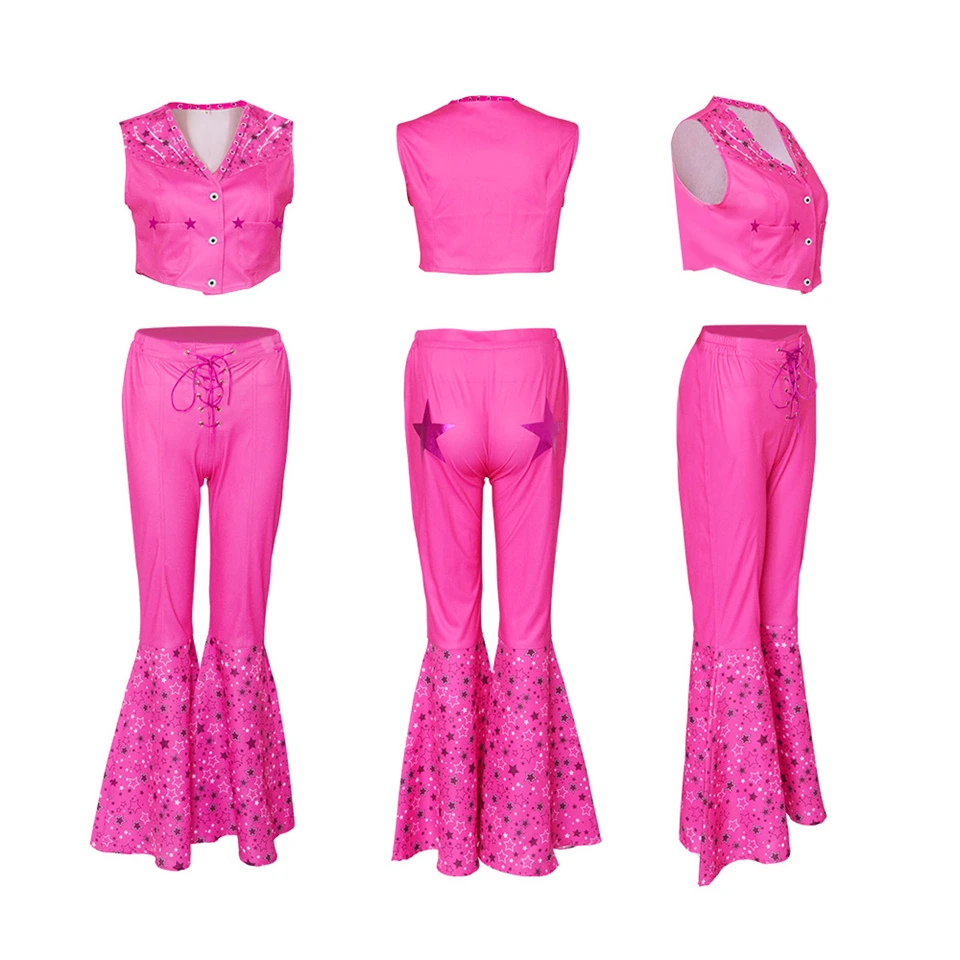 Hot Movie Aduit & Kids Cosplay Barbi Ken Costume Halloween Role Play Women Men Boys Girls Clothing Set Holiday Beach Swimwear