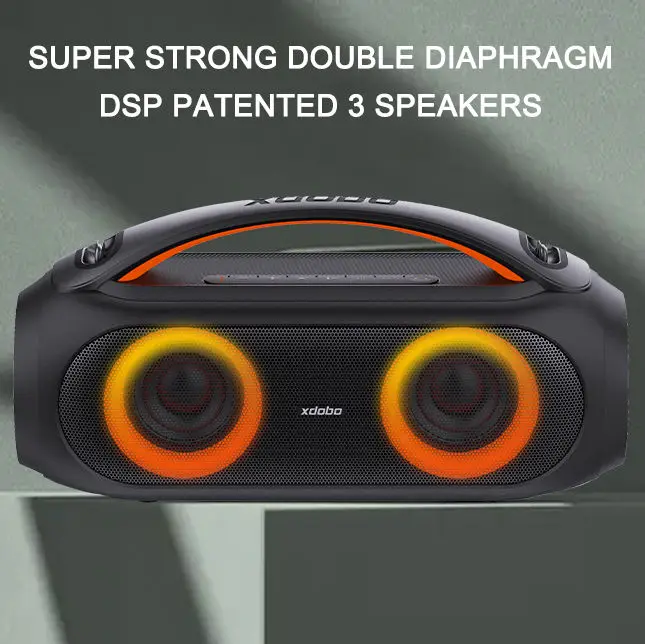 80W high-power XDobo Vibe Plus portable wireless Bluetooth speaker with subwoofer surround sound TWS square dance RGB speaker 5