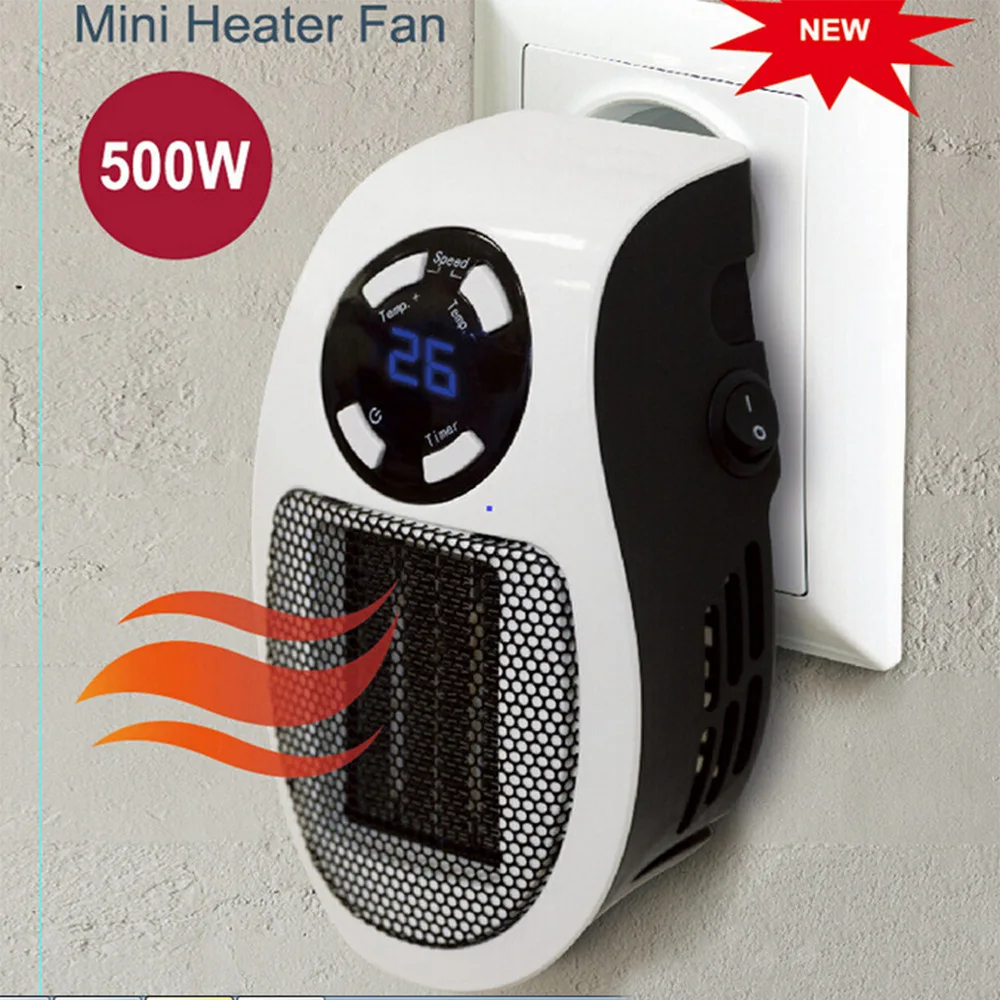 Portable Electric Heater Mini Fan Heater Desktop Household Wall Handy Heating Stove Radiator Warmer Machine Winter Space Heat