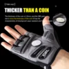Summer Half Finger Mountain Road Bike Gloves Black Liquid Silicone Shock Absorbent Breathable Wear Resistant Exercise Bike Fitne 3