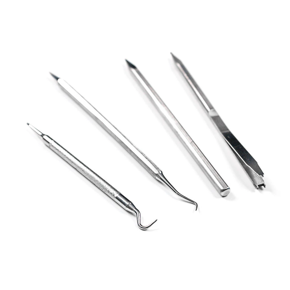 4 stücke Dental Opener Werkzeug für Öffnung Kieferorthopädische Selbst Beleitende Passive Halterung Klammer Zahnarzt Instrument Werkzeug Edelstahl