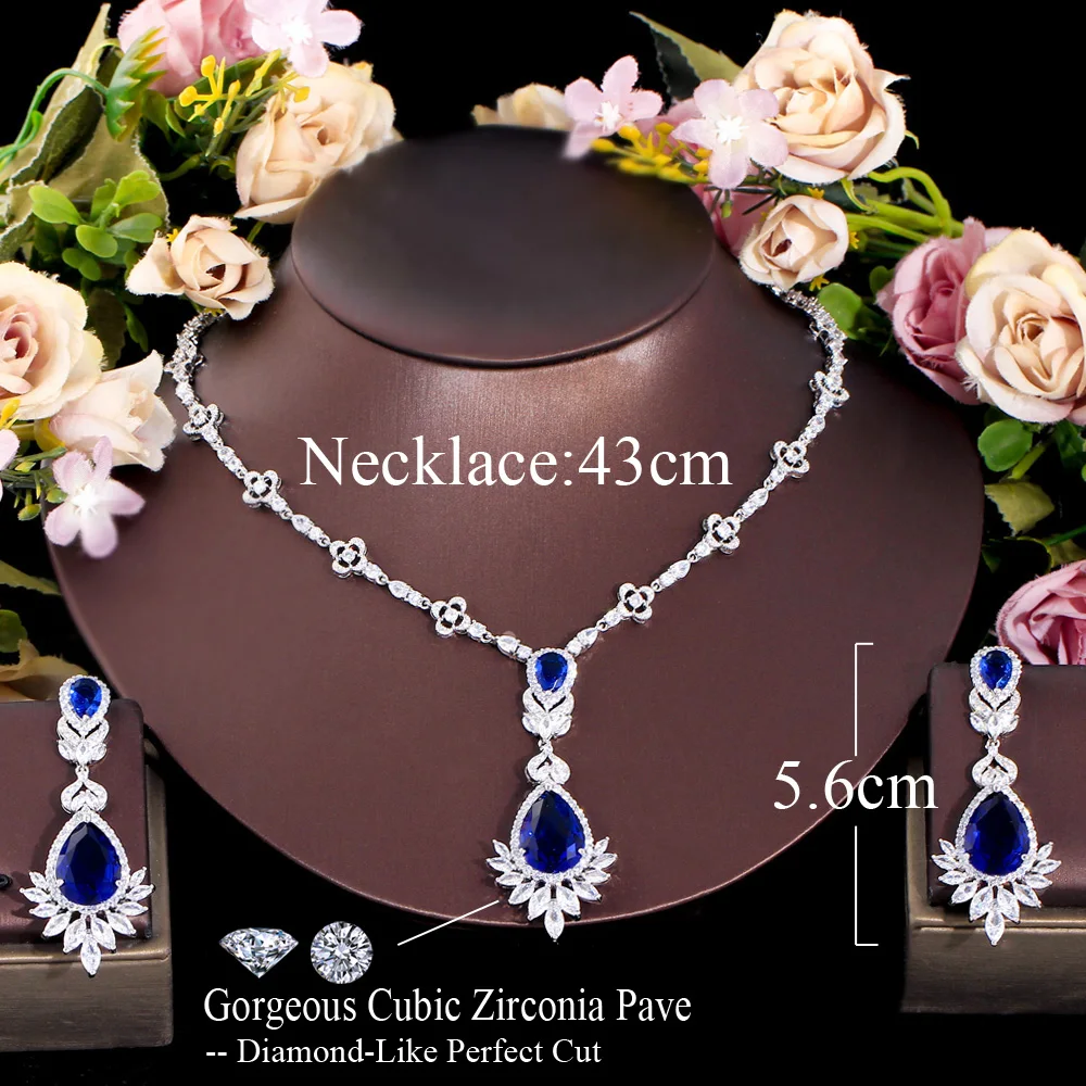 Cwwzircon Wedding Jewelry Sets  Pink Stone Wedding Jewelry Set