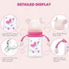 180ml Bear Moon feeding bottle with handle, gravity ball straw, 0-36 months baby feeding bottle, food grade PP , BPA free 3