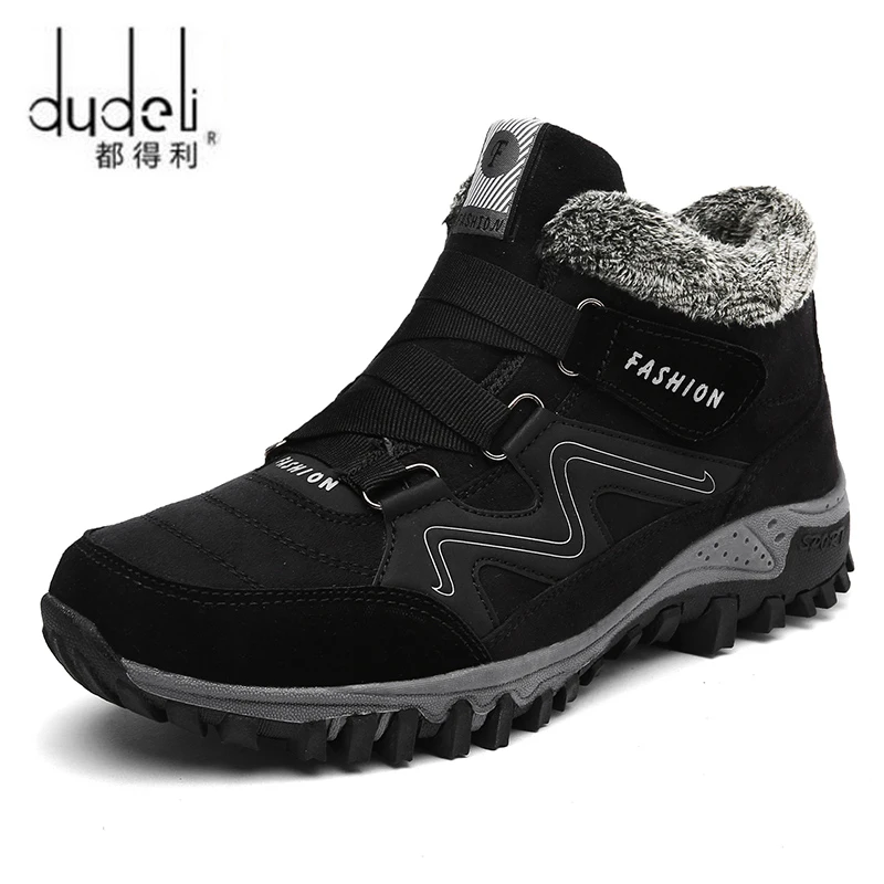 Winter Sports Shoes Red Color Running Shoes Winter Fur Male Man