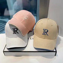 

Fashion European and American alphabet embroidery baseball cap ladies shade casual caps outdoor travel hexagonal cap