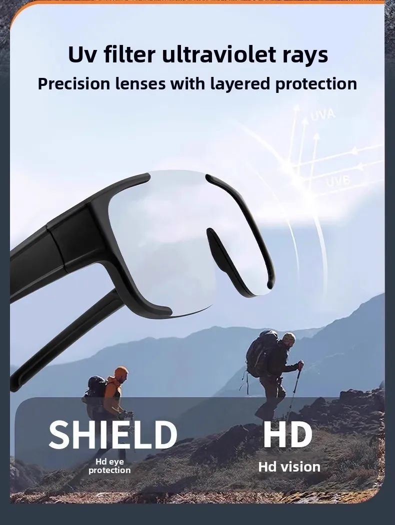 Myopia-Friendly Outdoor Cycling Sunglasses Polarized Oversleeve Goggles for Biking & Mountaineering Windproof Sports Eyewear