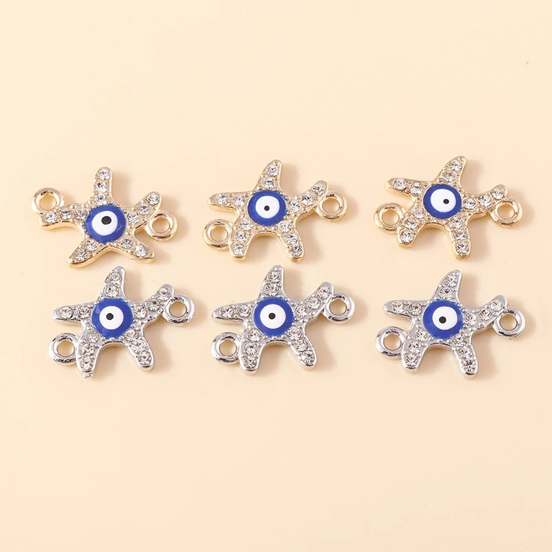 10 stücke Mischte Kristall Bösen blick Charme Türkischen Glück Blau Eye Charms Anhänger Anschlüsse für Armband Ohrringe Halskette DIY Schmuck – Detail 12