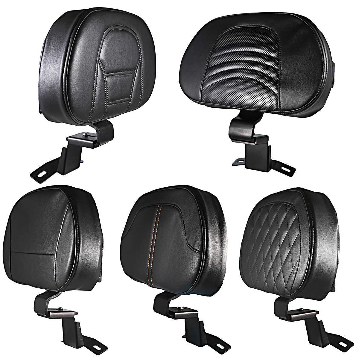 HIYOYO Detachable Black Front Driver Rider Backrest Pad Custom Kit Fits