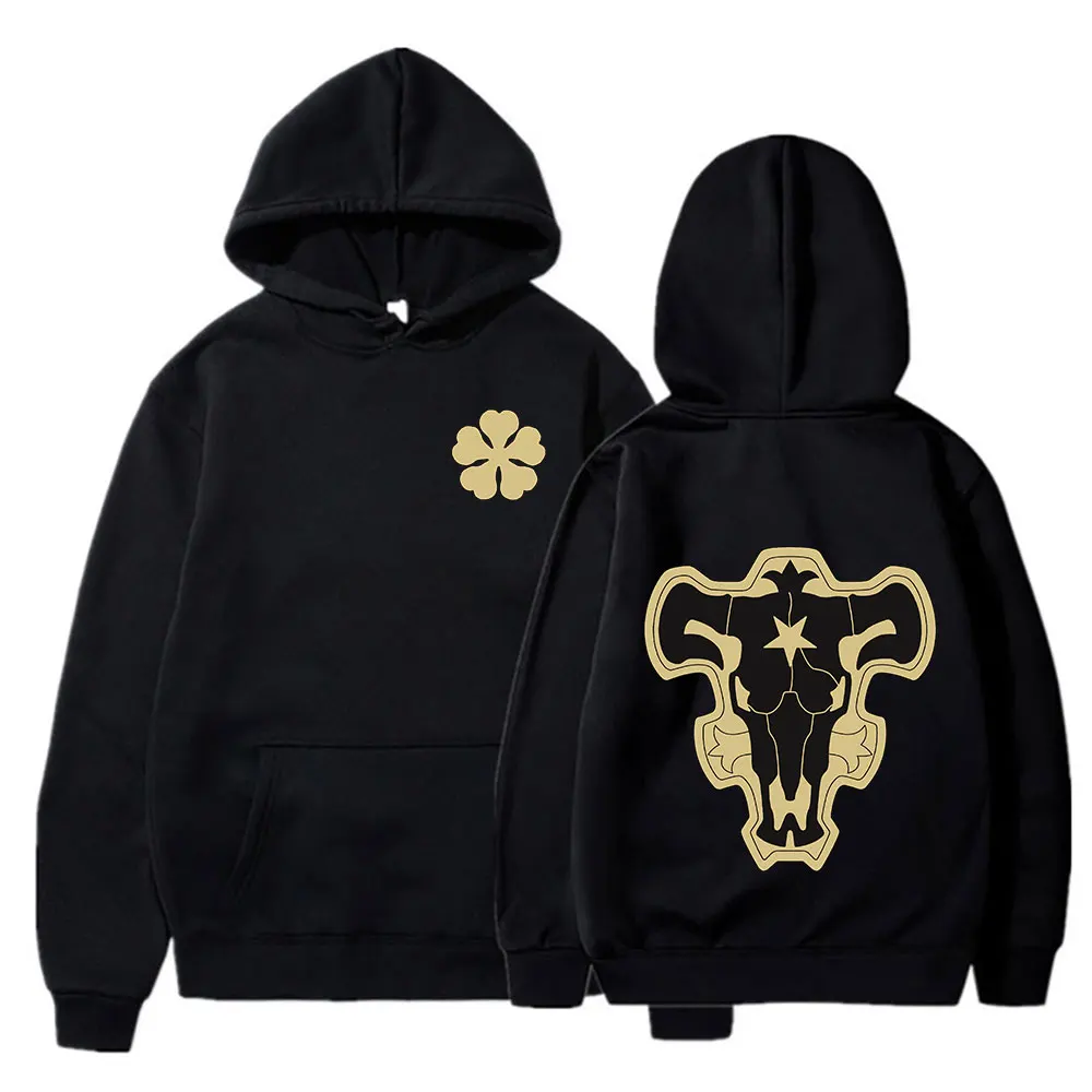 Anime Black Clover Hoodies Graphics Harajuku Men Women Running Sport Pullover Workout GYM Causal Sweatshirt Hooded Unisex