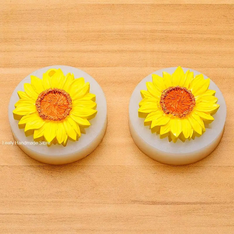 Stampo In Silicone Sunlower A 9 Cavità Per Saponi E Candele: Forma Di Fiore, Per Uso Fai Da Te - 2