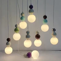 Salon salle à manger ligne petit lustre nordique crème vent chevet chambre porche moderne étude pendentif lumières 4