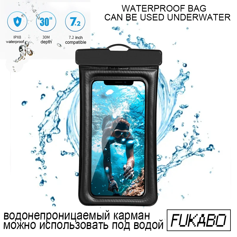 Universal Air Column Waterproof Bag Phone Case Swim Cover For iPhone 13 Pro Max 11 12 For Samsung S22 Ultra Xiaomi Redmi Poco apple iphone 13 pro max case