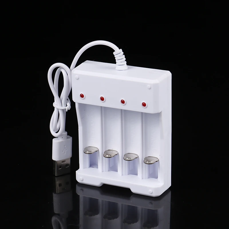 Зарядное устройство для аккумуляторных батарей на 4 батареи USB функция быстрой