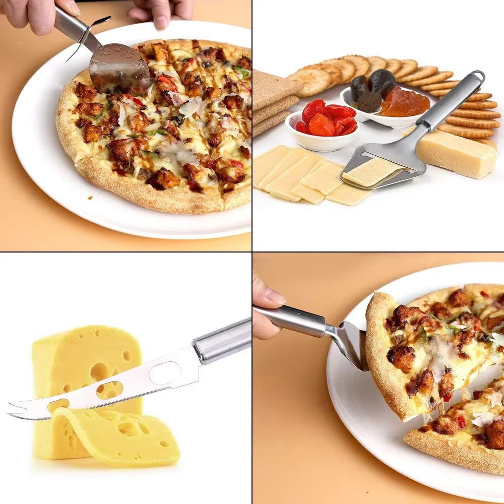 4 Pcs Cheese Slicer Stainless Steel Cheese Slicer Cutter Butter Spreader Knife Kitchen Tools Set YY079