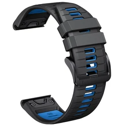 Official Quickfit Sport Silicone Strap - Soft Bracelet - 1PCS QuickFit 26mm (Black Navy Blue)