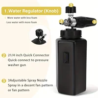 Large Capacity High Pressure Foam Gun Pot 1000ml Foam Gun Pot Adjustable Spray Shape Efficient Cleaning Portable Car Wash Tools 1