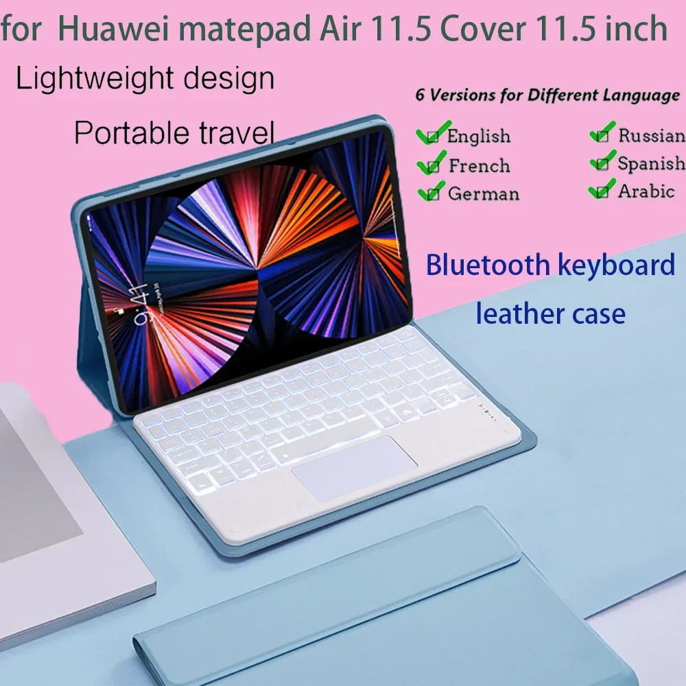 

portable split Magnetic Keyboard Cover for Huawei matepad/air 11.5 cover 11.5 inch Supports Russian Hebrew Arabic French Spanish