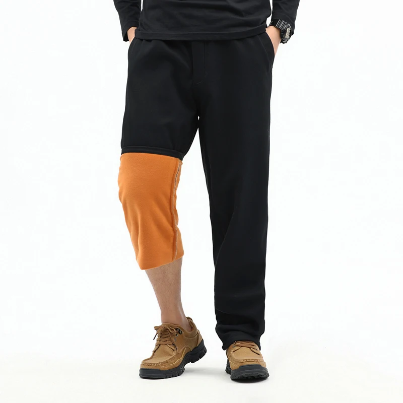 Thick Winter Pants Warm Trousers for Men Classic Style Business Fashion Regular Straight Casual Pants Male Khaki Green Black