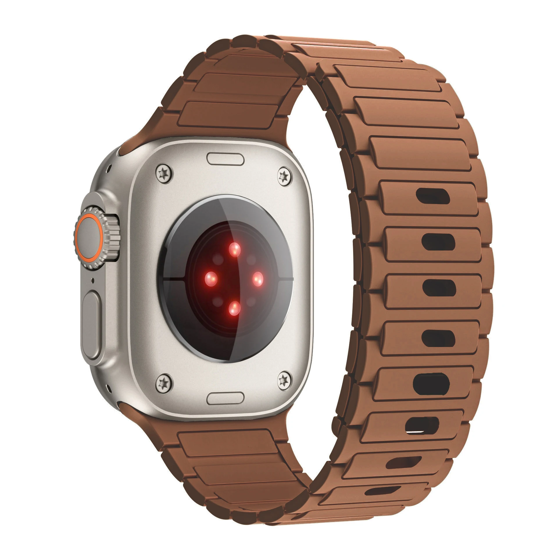 Stylish Magnetic Loop Silicone Watch Band Strap