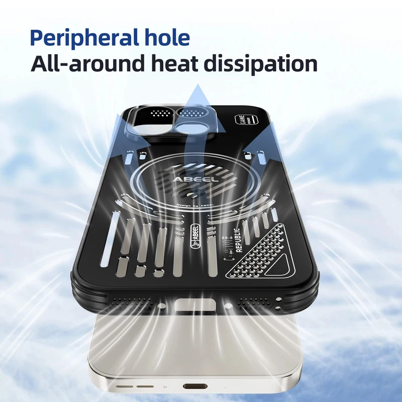 Enhanced Aluminum Magnetic Cooling Metal Case with Stand and Lens Protector