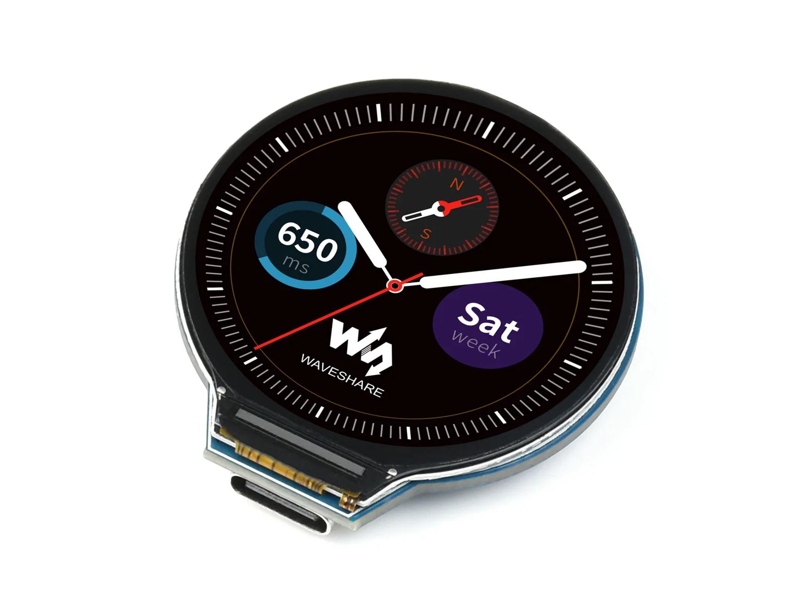 Waveshare  LCD ӵ  ̷ν   MCU , RP2040, 1.28 ġ, 264KB SRAM, 10 m, 100 m