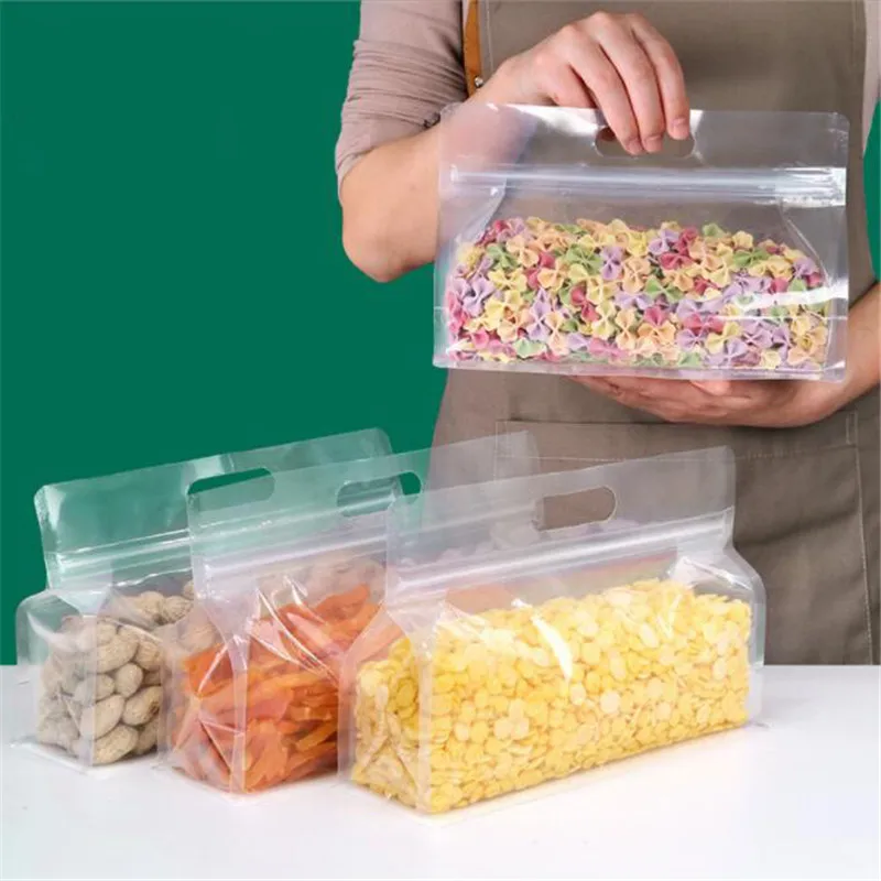 Silicone Food Storage Bag Reusable Stand up Zip Shut Bag 