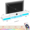 71 Inch Floating TV Stand with LED Light Power Outlet, TV Wall Mount Floating Shelf with Storage Rack, White 6