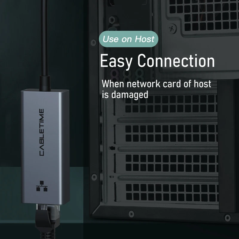 CABLETIME 100/1000 Mbps USB 3.0 RJ45 USB A 이더넷 어댑터 네트워크 카드 Macbook 노트북 인터넷 어댑터 RJ45 어댑터