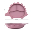 1PC BPA Free Dinosaur Children Dishes Suction Plates Silicone Baby Feeding Dining Plate For Toddlers Training Bowl Baby Stuff 4