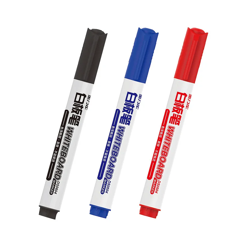 10pcs 지울 수있는 화이트 보드 펜 밝은 색상 내마모성 교사 회의를위한 빠른 건조 로그인 칠판 쓰기