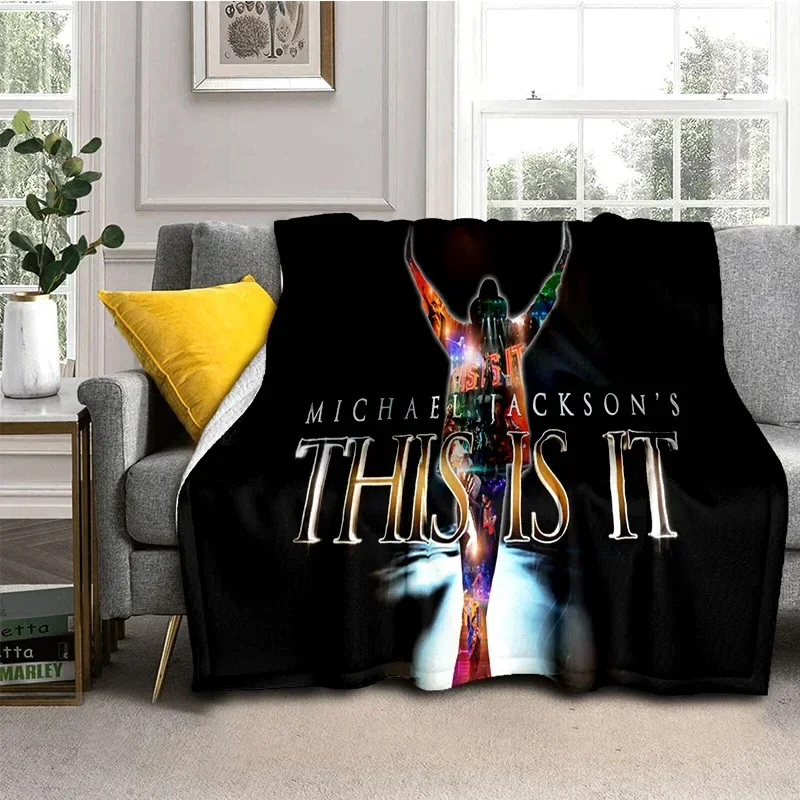 MJ King of Pop Michael Jackson Soft Flannel Blanket for Beds Bedroom Sofa Picnic,Throw Blanket for Cover Outdoors Leisure Gift