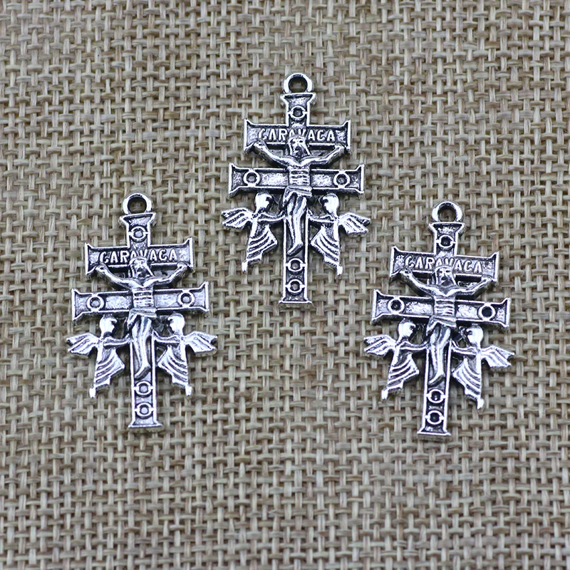 

8pcs/lot 18*30mm Christian Cross Charm Antique Silver DIY Religiou Jewelry Bracelet Necklace Pendant
